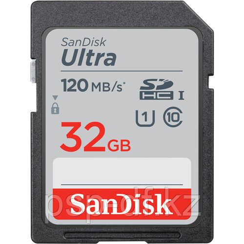 Карта памяти SanDisk Ultra SDHC UHS 32Gb 120 MB/s - фото 1 - id-p30629046