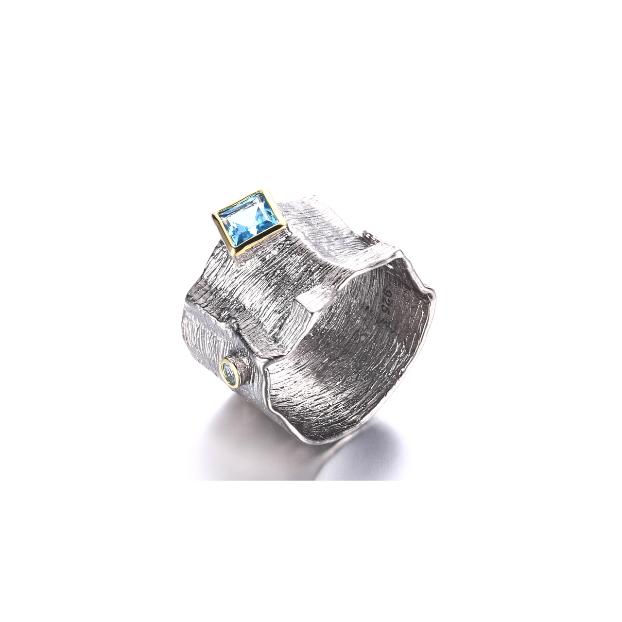 Кольцо из серебра 925 с голубым топазом. - фото 1 - id-p101019857
