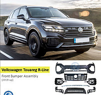 Передний бампер в сборе на VW Touareg (III) 2018-по н.в дизайн R-Line