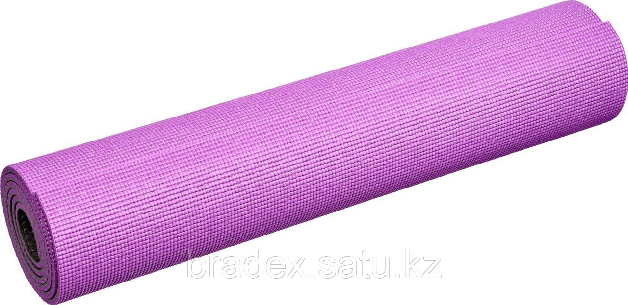 Коврик для йоги и фитнеса, 173*61*0,6 см, двухслойный фиолетовый/серый с чехлом - фото 4 - id-p101302793