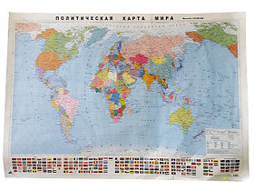 Политическая карта мира 1м*1,40м