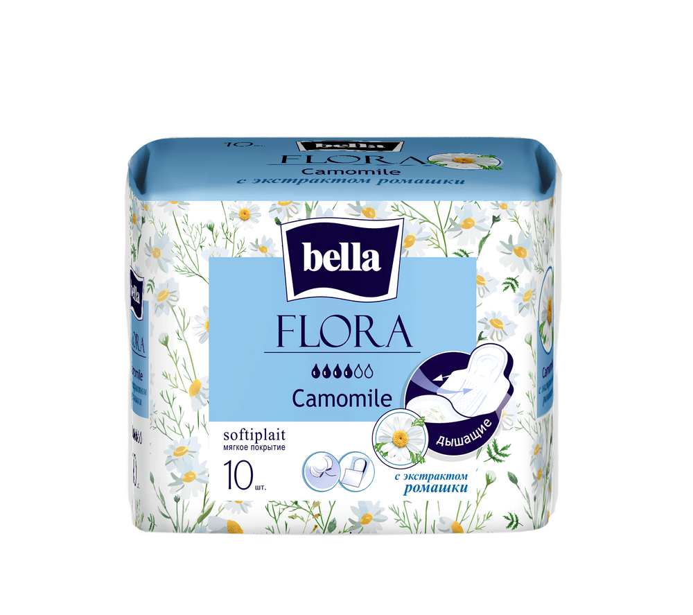Прокладки гигиенические Bella Flora с экстрактом ромашки №10 - фото 1 - id-p101316820