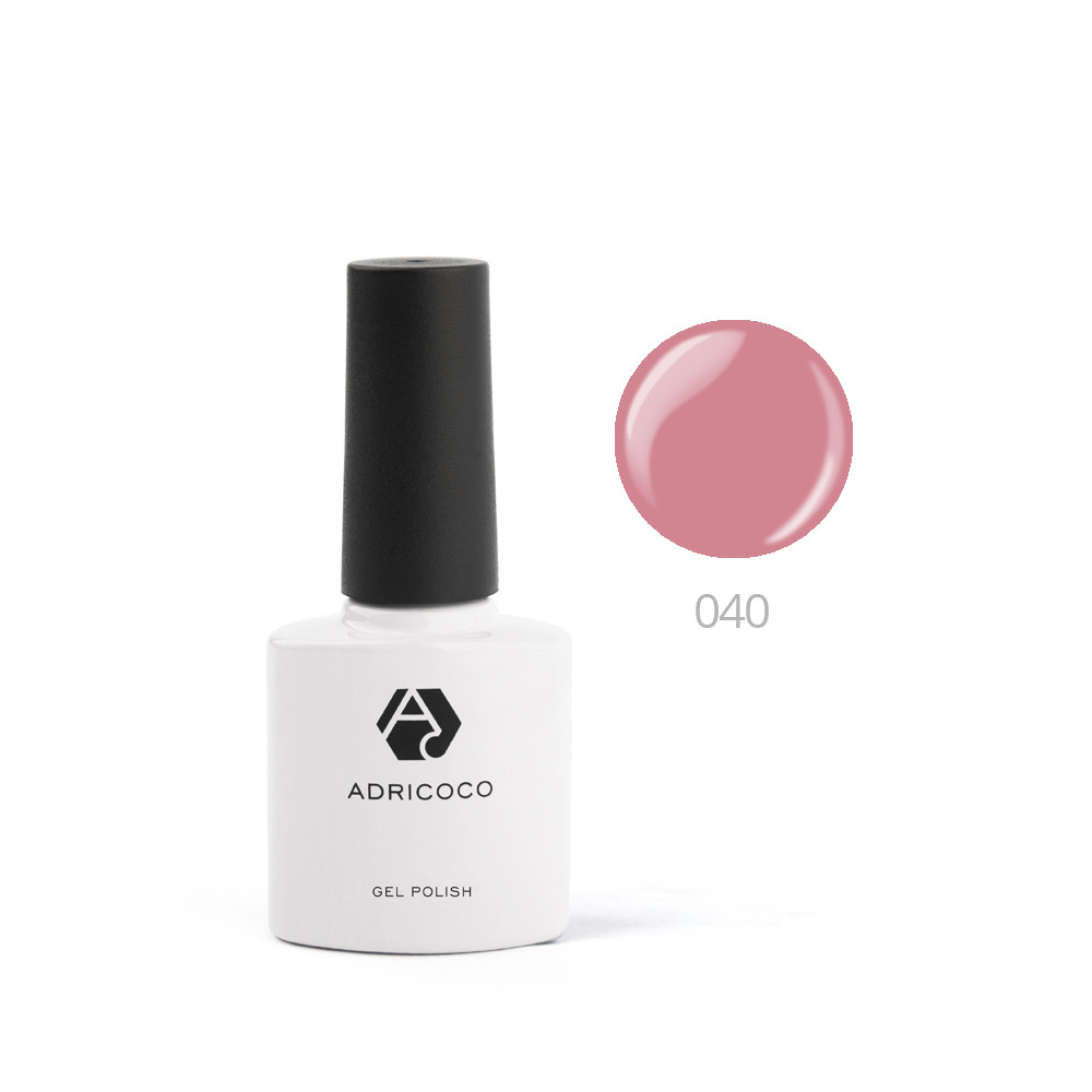 Цветной гель-лак ADRICOCO №040 пыльно-розовый (8 мл.) - фото 1 - id-p101318167