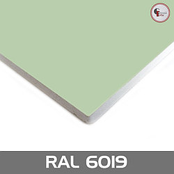 Ламинированный гипсокартон RAL 6019 Зеленый