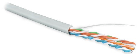 Hyperline Витая пара, неэк. U/UTP, кат.5Е, 4пары (24AWG), одножил. серый, LSZH UUTP4-C5E-S24-IN-LSZH-GY - фото 1 - id-p101319576