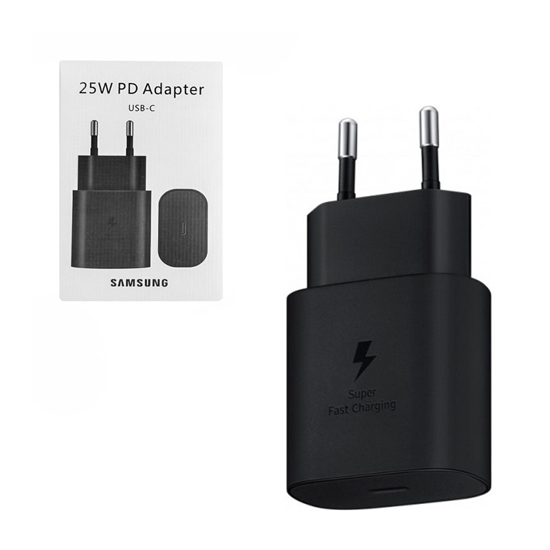 Сетевое зарядное устройство Samsung 1xUSB-C (25W) Original , Black