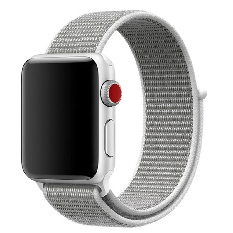 Ремешок For Apple Watch 42/44/45mm COTEetCI W17 WH5226-HB, Gray/White