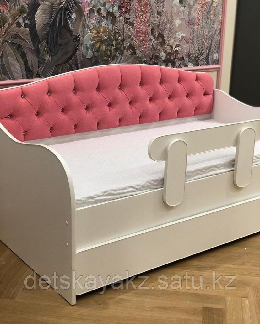 Кровать Тахта волна 160*80 см розовая - фото 3 - id-p101119598