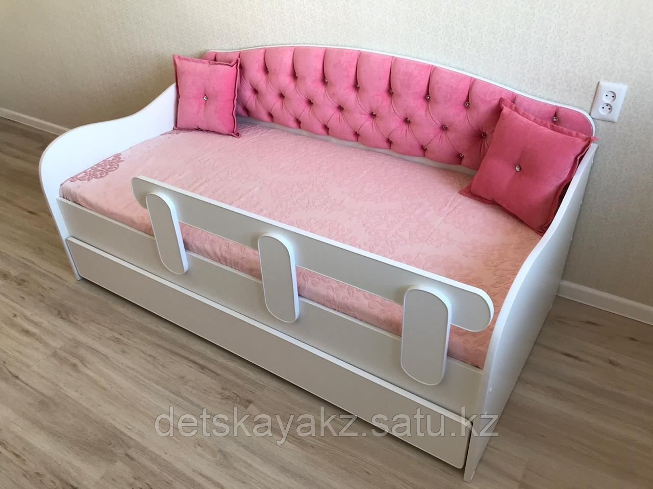 Кровать Тахта волна 180*90 см ярко розовая - фото 2 - id-p101327166
