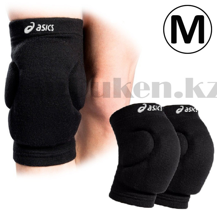 Эластичные наколенники защитные для занятий спортом волейбольные ASICS черные M - фото 2 - id-p101327309