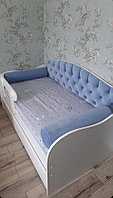 Кровать Тахта волна 180*90 см нежно голубая