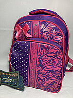 Школьный рюкзак для девочек, 1-3-й класс. Высота 37 см, ширина 26 см, глубина 17 см., фото 1