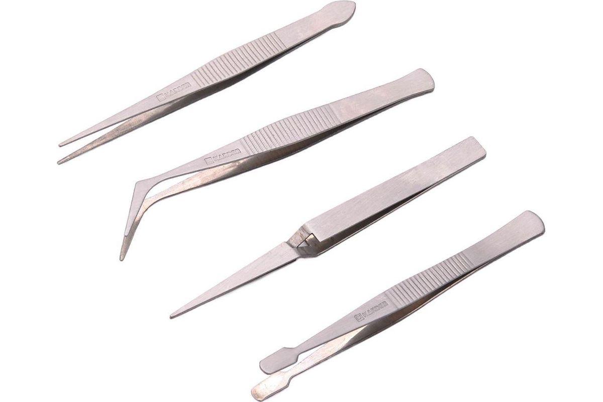 Набор пинцетов 4шт 660238