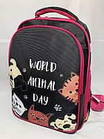 Школьный рюкзак для девочек, 1-й класс. Высота 36 см, ширина 25 см, глубина 14 см., фото 1