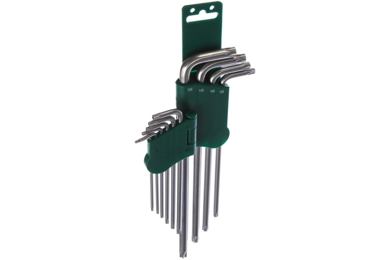 Набор ключей торцевых TORX® удлиненных с центрированным штифтом Т9-50, 10 предметов H08S110S