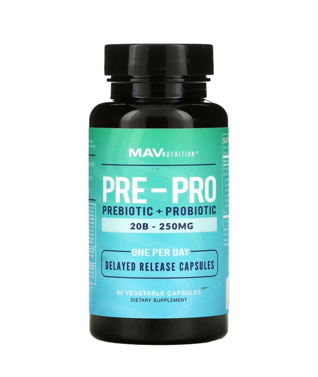 MAVnutrition Pre-Pro, пребиотик и пробиотик, 60 растительных капсул - фото 1 - id-p101353314