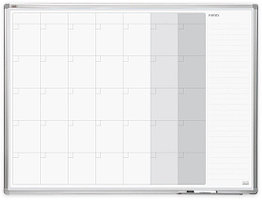 Доска месячный планер - записная книжка в раме ALU23 90x60 см 2x3 (Польша)