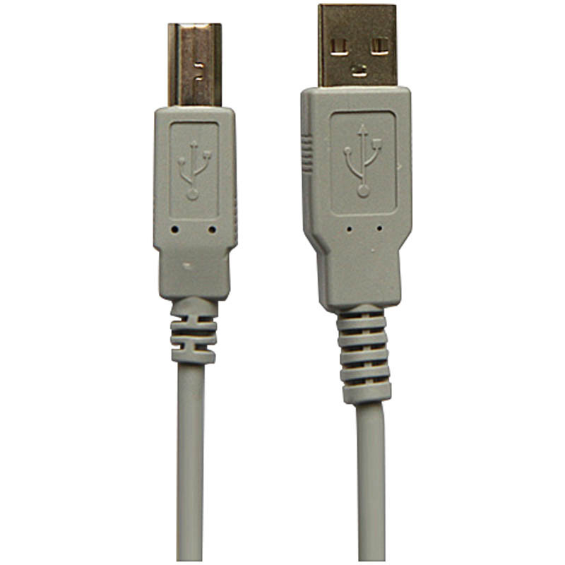 Кабель USB 2.0 A-B, 1.8м, серый
