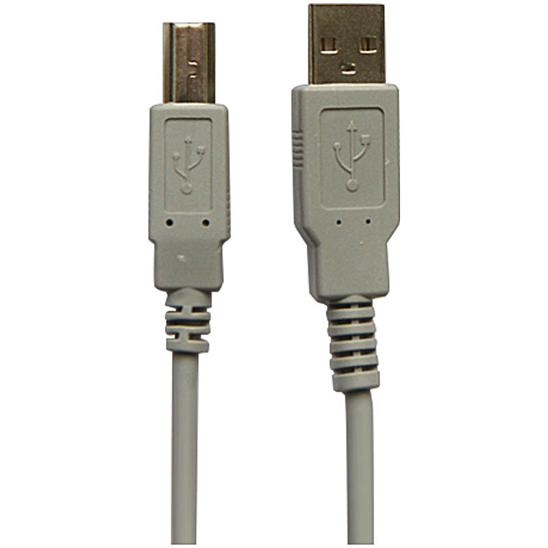 Кабель USB 2.0 A-B, 1.8м, серый - фото 1 - id-p101354879