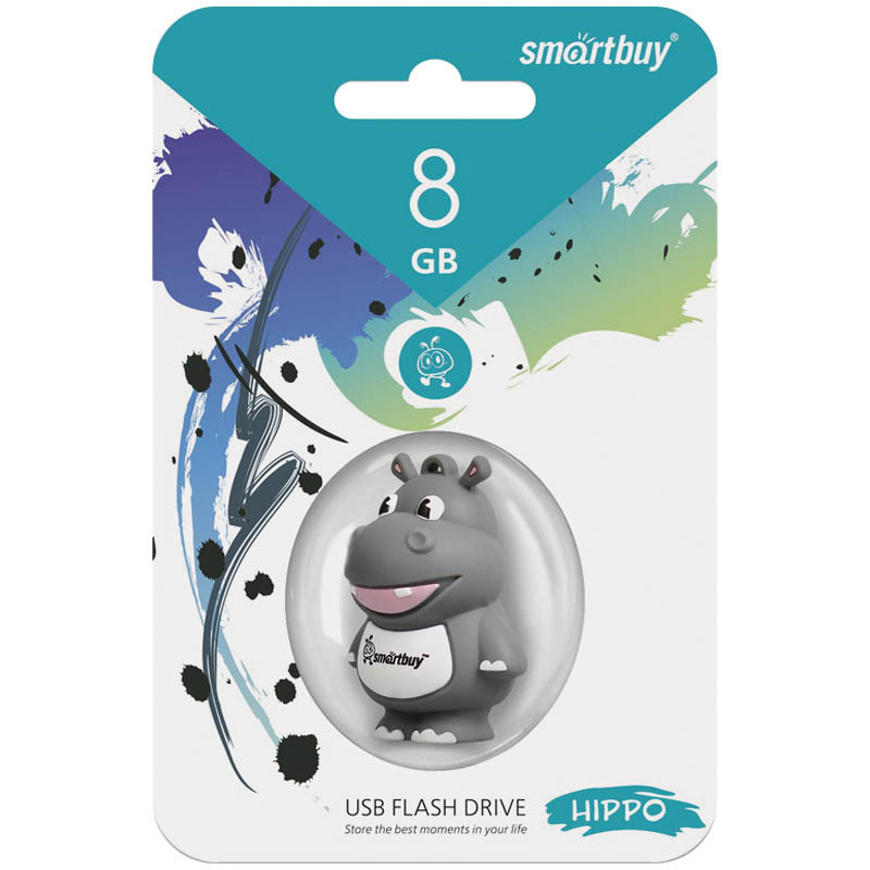 Память Smart Buy USB Flash   8Gb Бегемот, серый