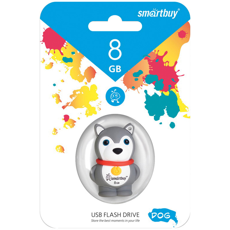 Память Smart Buy USB Flash   8GB Собака, серый