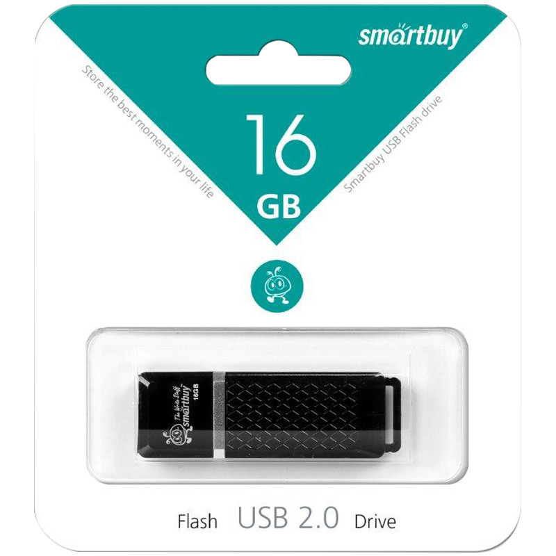 Память Smart Buy USB Flash  16GB Quartz черный