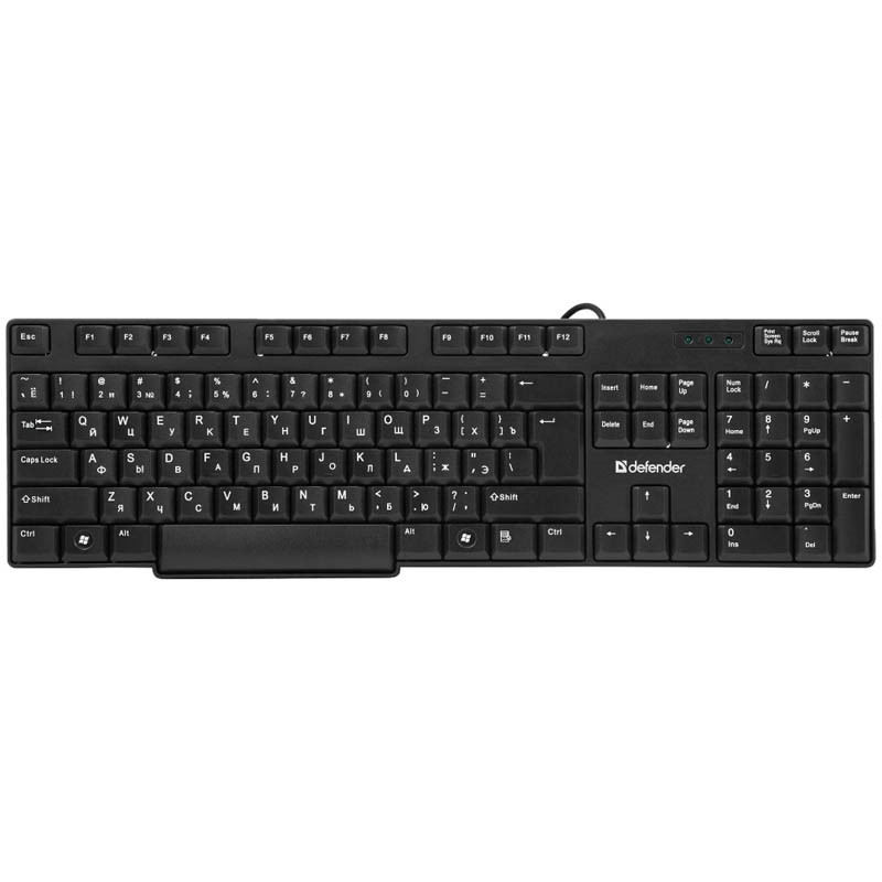 Клавиатура Defender Accent 930 USB черный, влагозащита