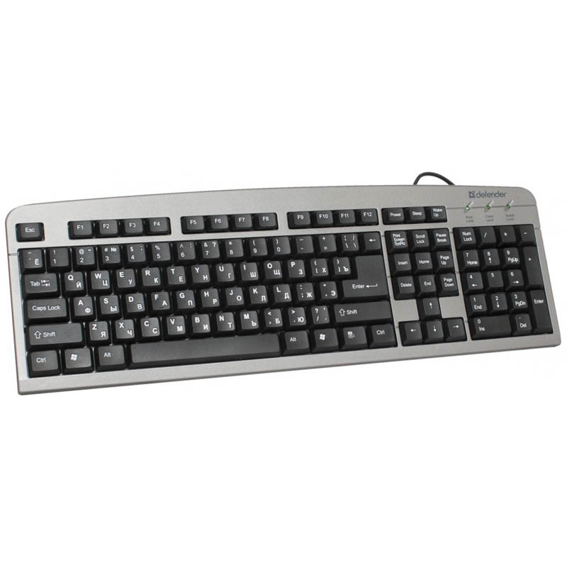 Клавиатура Defender Element HB-520 USB серебряный