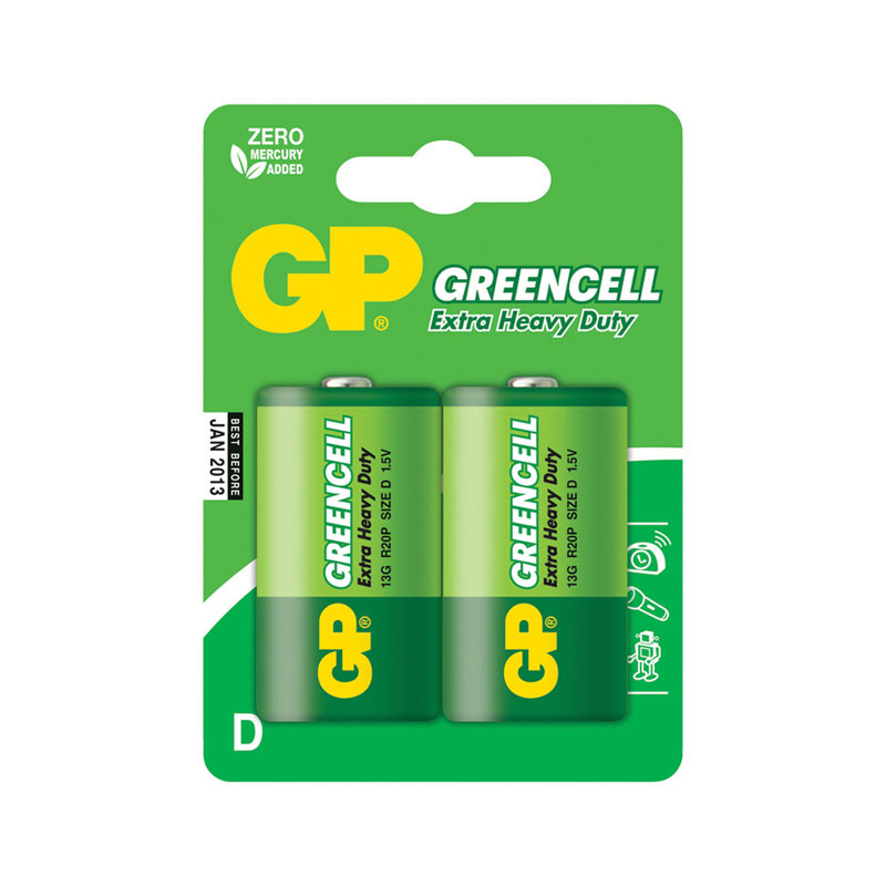 Батарейка R20 GP Greencell 13G BC2