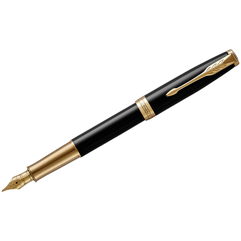Ручка перьевая Parker "Sonnet Black Lacquer GT" 0,8мм, подар. уп.