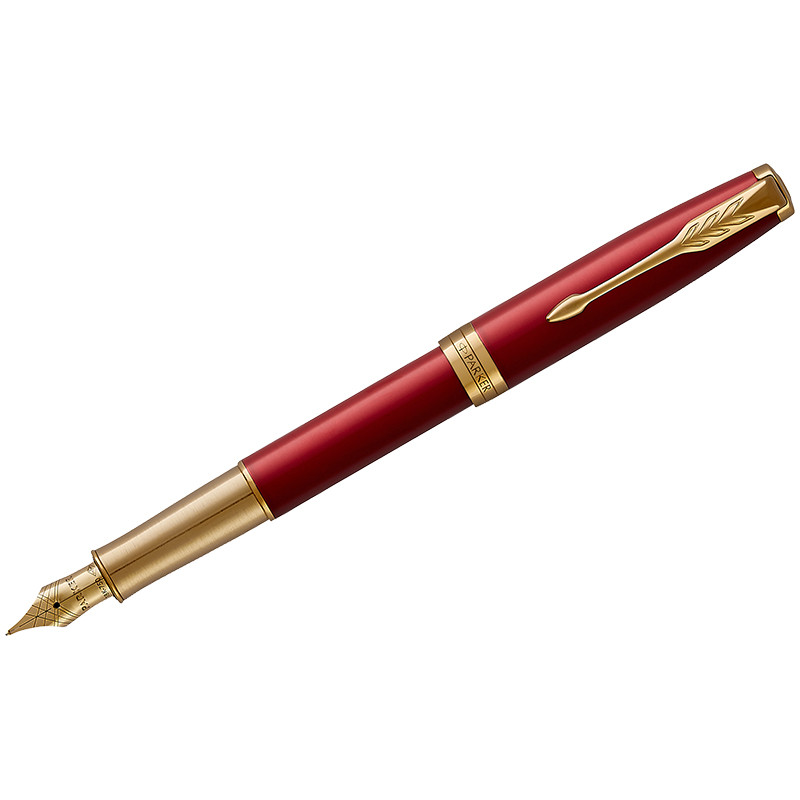 Ручка перьевая Parker "Sonnet Intense Red GT" 0,8мм, подар. уп.