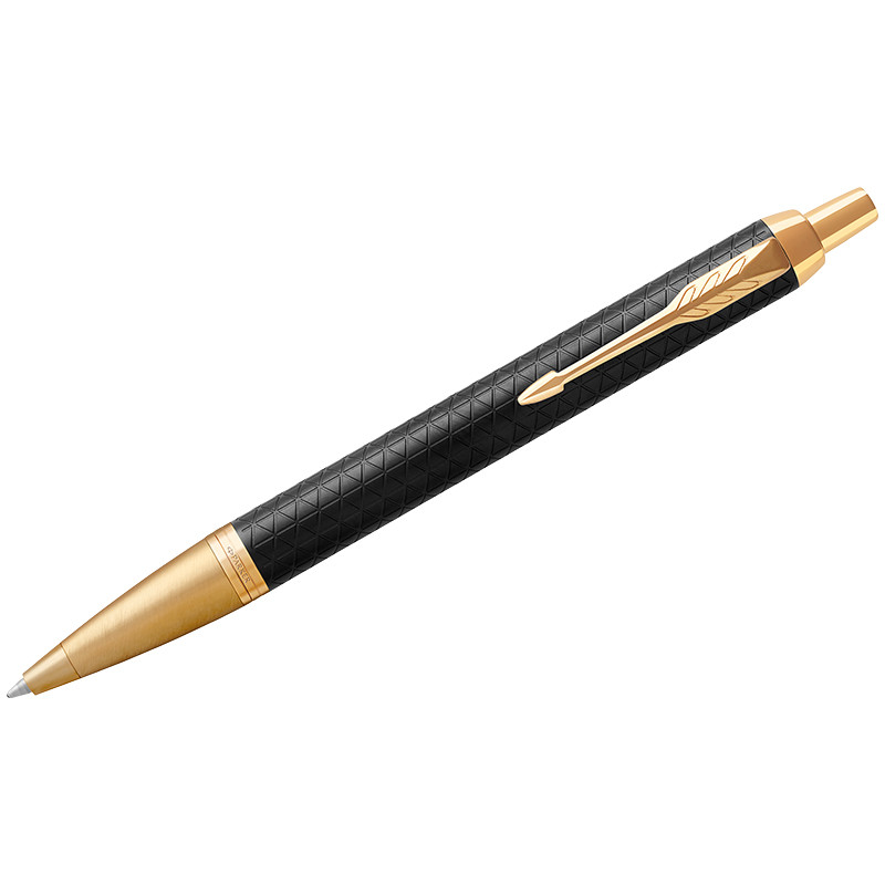 Ручка шариковая Parker "IM Premium Black/Gold GT" синяя, 1,0мм, кнопочн., подар. уп.