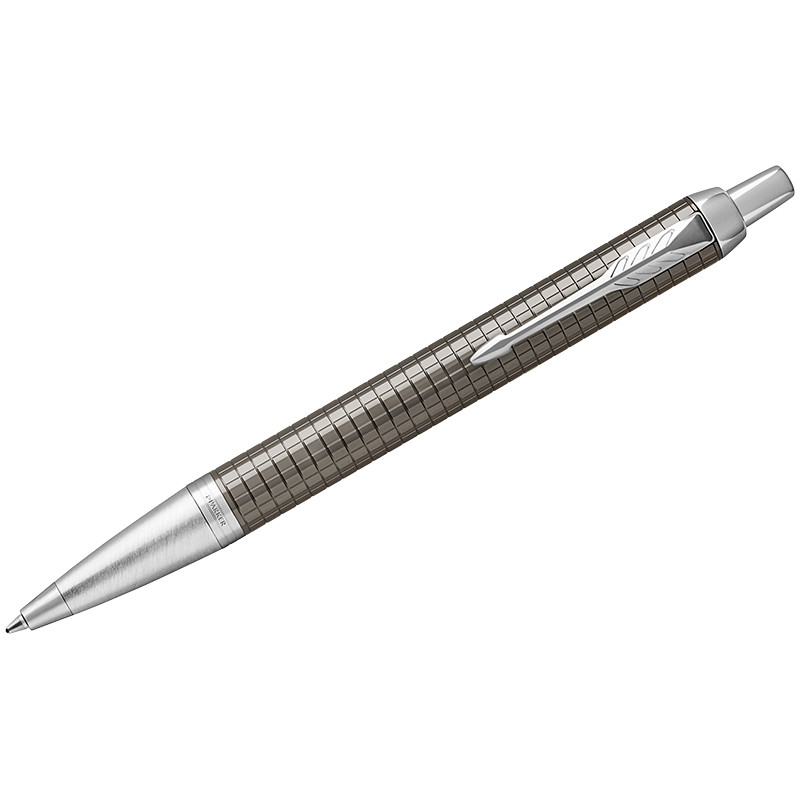 Ручка шариковая Parker "IM Premium Dark Espresso Ciselled CT" синяя, 1,0мм, кнопочн., подар. уп.