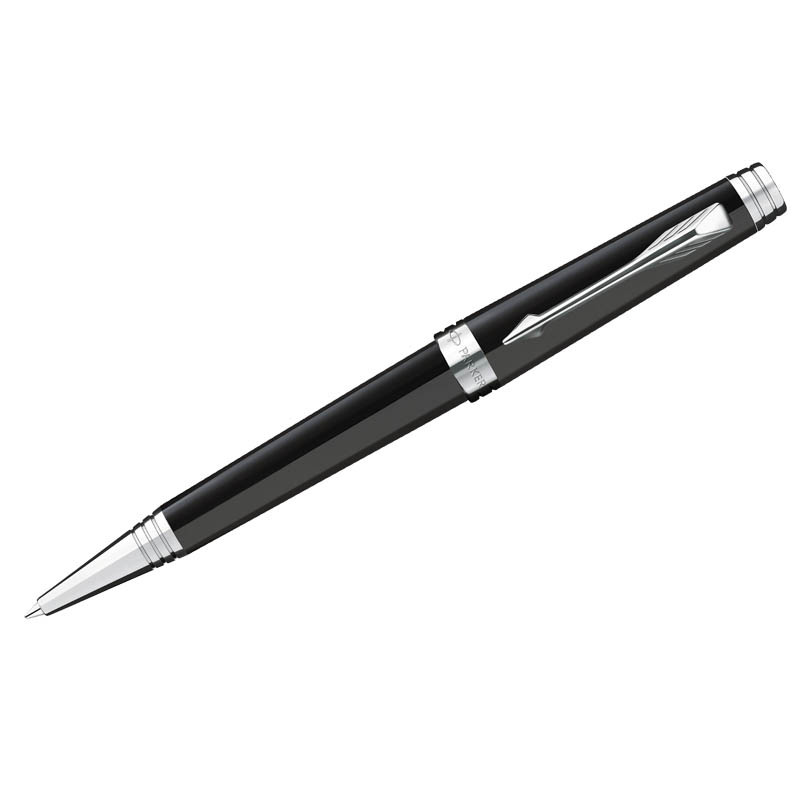 Ручка шариковая Parker "Premier Laquer Deep Black ST" синяя, 1,0мм, поворот., подар.уп