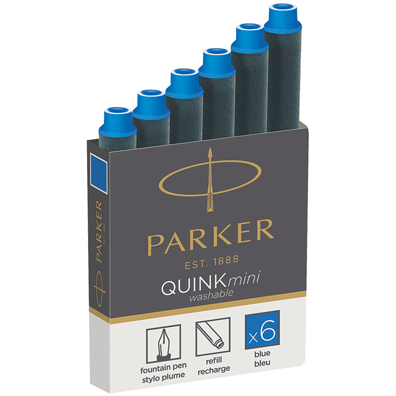 Картриджи чернильные Parker "Cartridge Quink Mini" синие, 6шт.