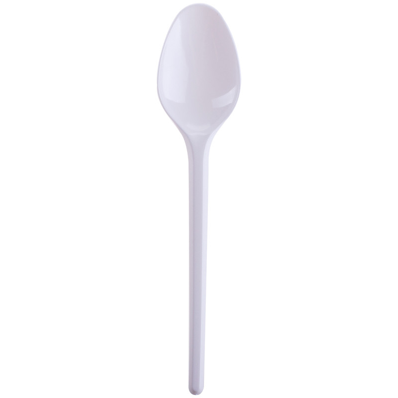 Ложки одноразовые чайные OfficeClean, эконом, ПС, белые, 12,5см, уп. 100шт.