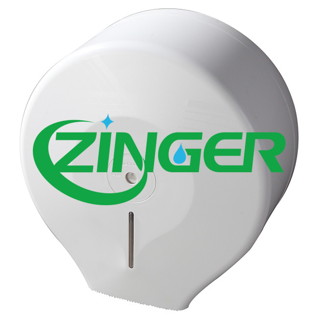 Диспенсер ZINGER ZG-1307  из ABS-пластика для туалетной бумаги  Джамбо (Jumbo)  , белый цвет,