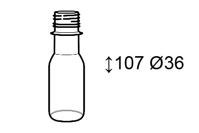 Бутылка 50мл темная круглая+крышка(300шт,7кг, ДШВ (55*43*41см) (ВД 107х36мм) - фото 2 - id-p101357533