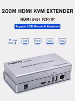 Удлинитель HDMI +USB сигнала до 200 м через CAT5E/6 кабель KVM IP EXTENDER
