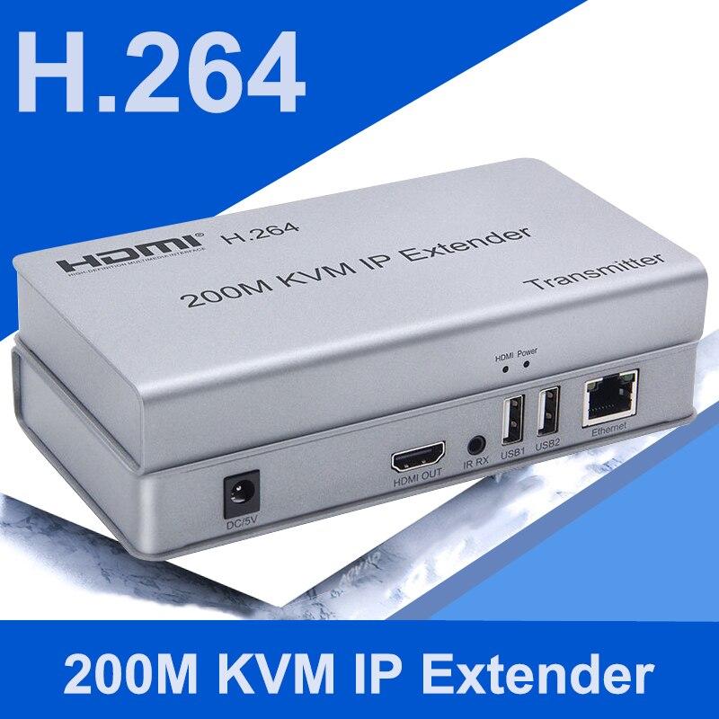 Удлинитель HDMI +USB сигнала до 200 м через CAT5E/6 кабель KVM IP EXTENDER - фото 3 - id-p101357844