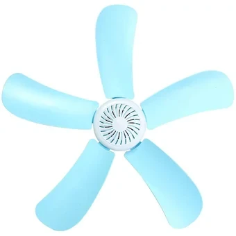 Потолочный вентилятор "Лепесток" голубой.