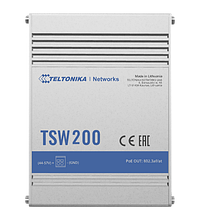 TELTONIKA TSW200 Промышленный неуправляемый коммутатор Gigabit Ethernet 8-Port PoE