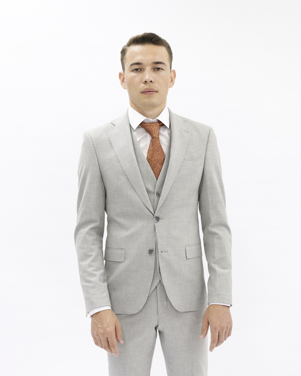 Мужской деловой костюм «UM&H 56392747» серый, фото 1