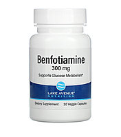 Lake avenue nutrition бенфотиамин, 300 мг, 30 растительных капсул