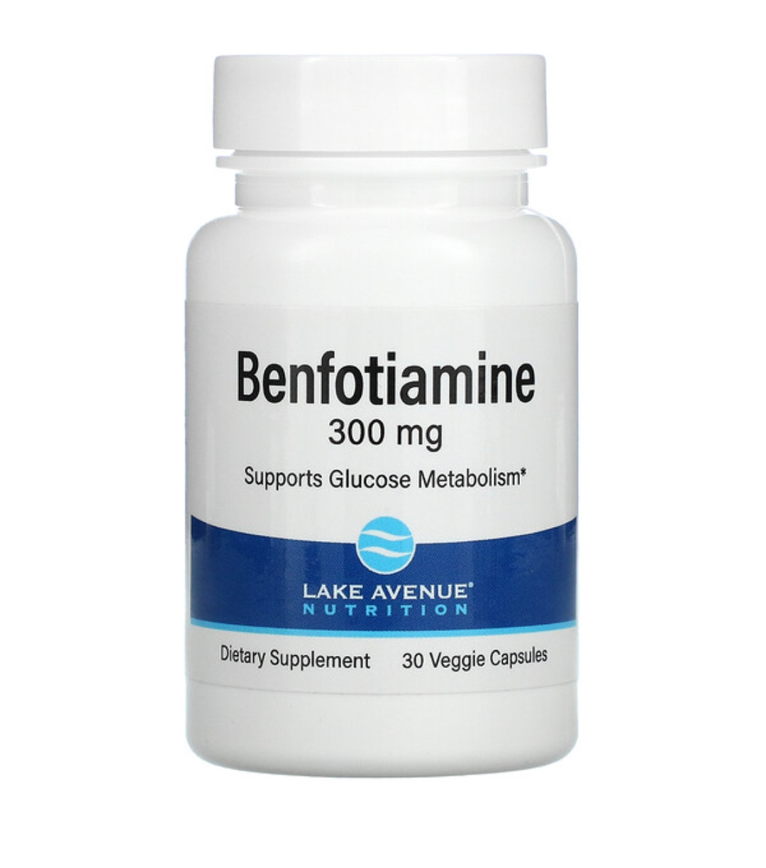 Lake avenue nutrition бенфотиамин, 300 мг, 30 растительных капсул - фото 1 - id-p101366080