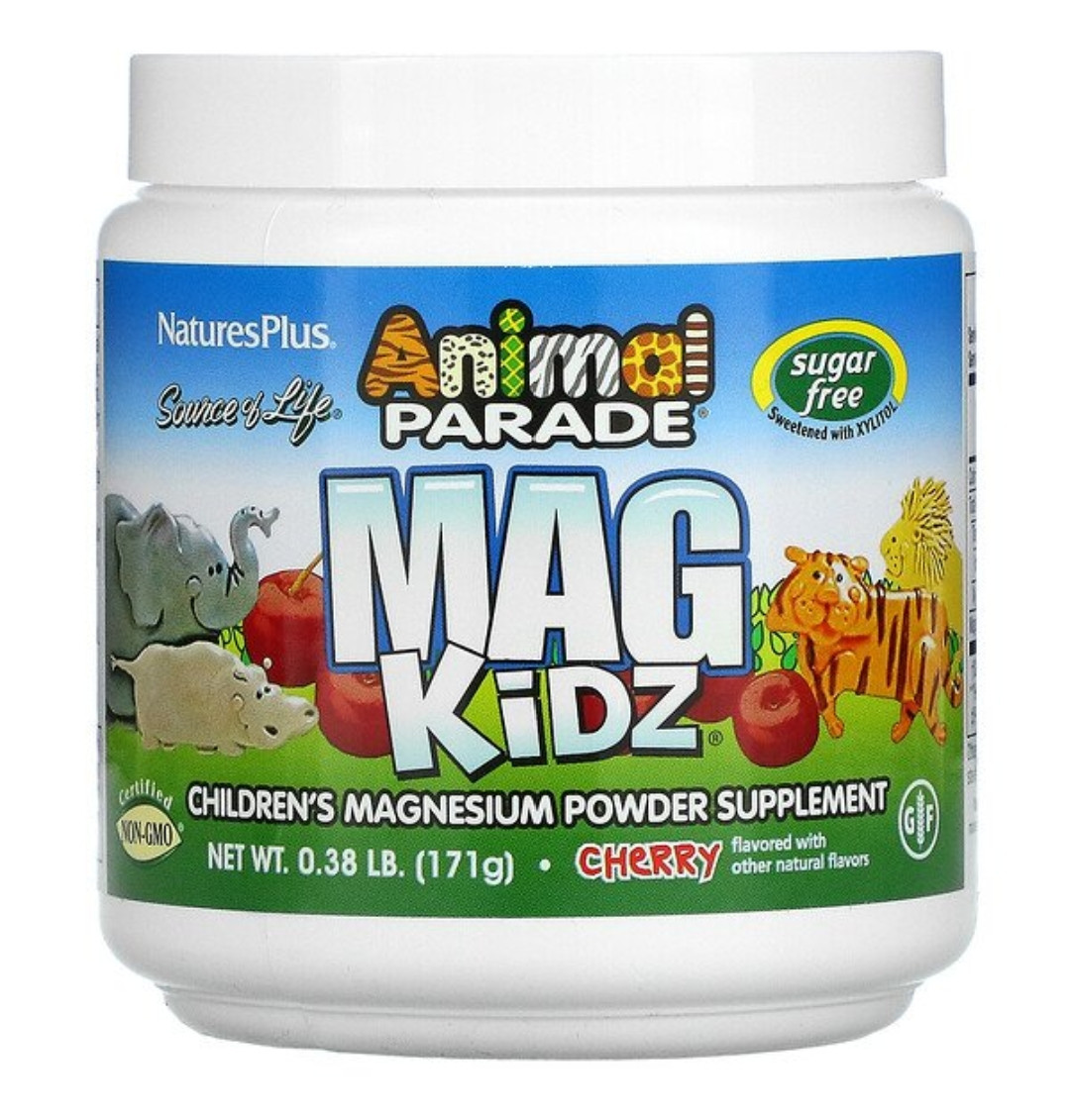 NaturesPlus "Парад зверей" Mag Kidz, магний для детей, вкус натуральной вишни, 0,37 ф (171 г) - фото 1 - id-p101367867