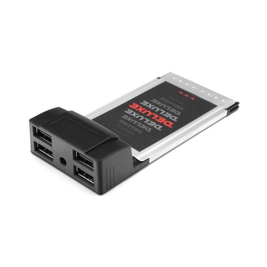 Адаптер Deluxe DLA-UH4 PCMCI Cardbus на USB HUB 4 Порта - фото 1 - id-p101368020