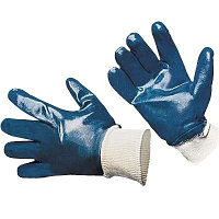 Перчатки нитриловые, манжет рабочие Синий