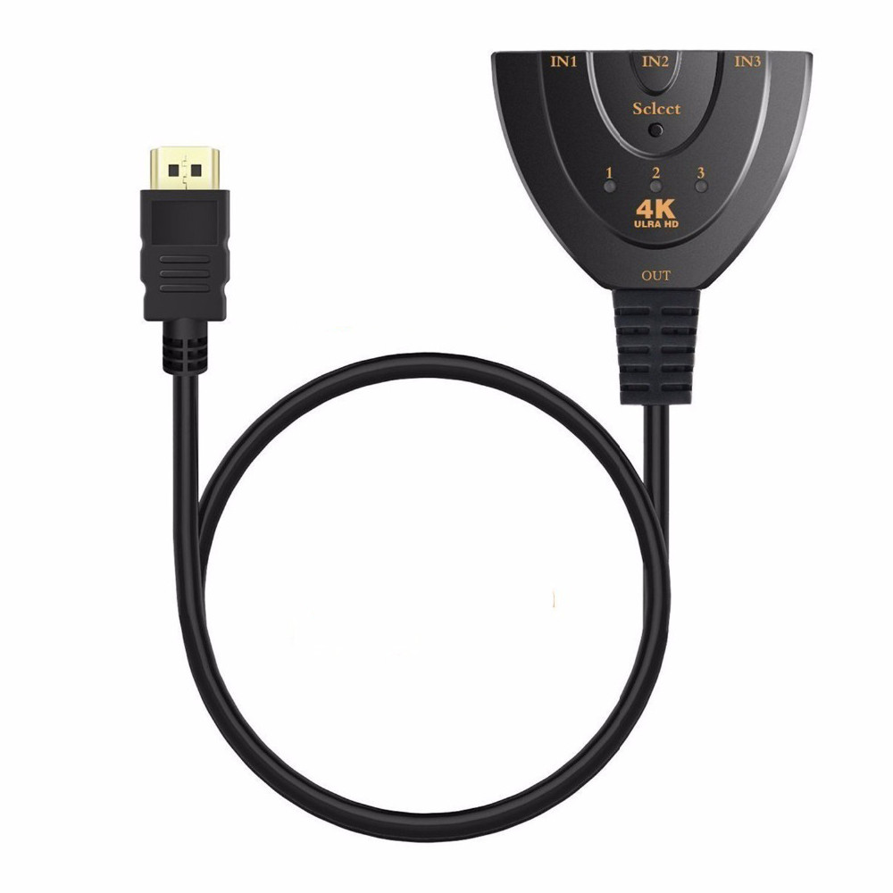 Коммутатор HDMI 4K switch переключатель 3 входа 1 выход - фото 2 - id-p101375670