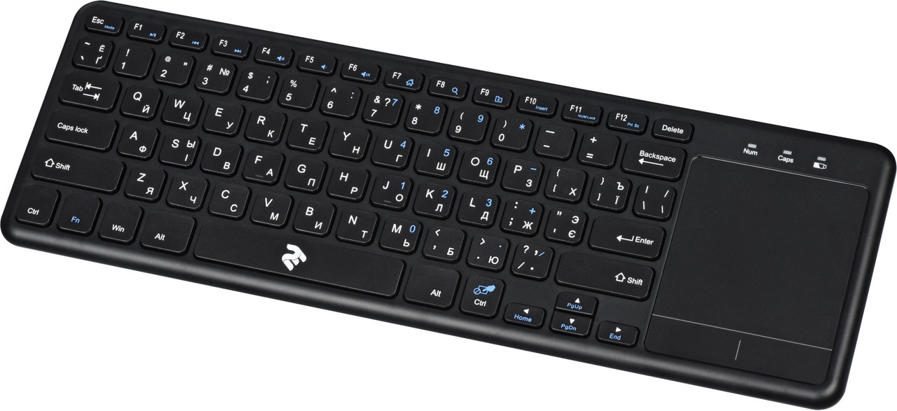 Клавиатура 2E Touch Keyboard KT100 WL BLACK - фото 1 - id-p101385983